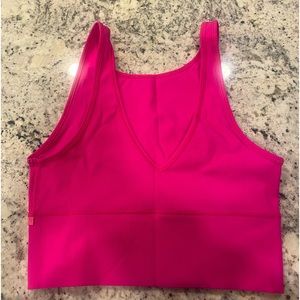 Lululemon Power Pivot Ribbed Tank Top Size 10 Sonic Pink